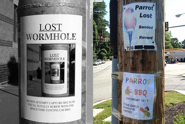 funny lost-and-found flyers