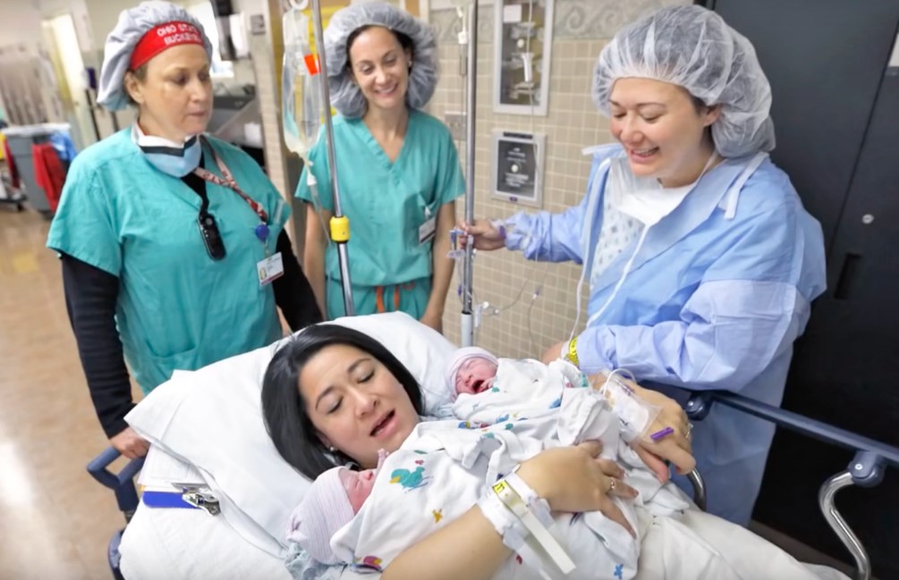 Twin Sisters Ignore Doctor's Advice And Give Birth To Twins On The Same Day
