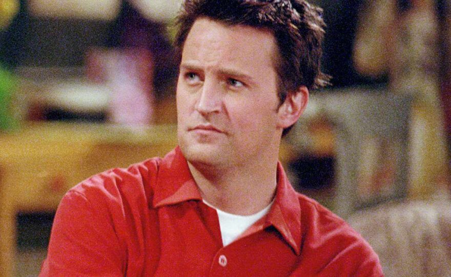 Matthew Perry as Chandler Bing on the sitcom Friends