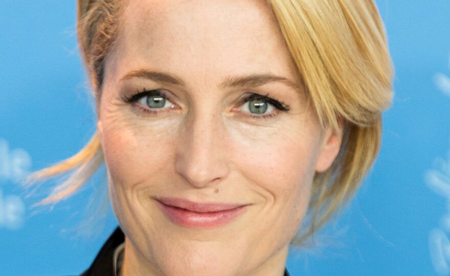 Gillian Anderson presenting the movie Viceroy's House at the Berlinale 2017