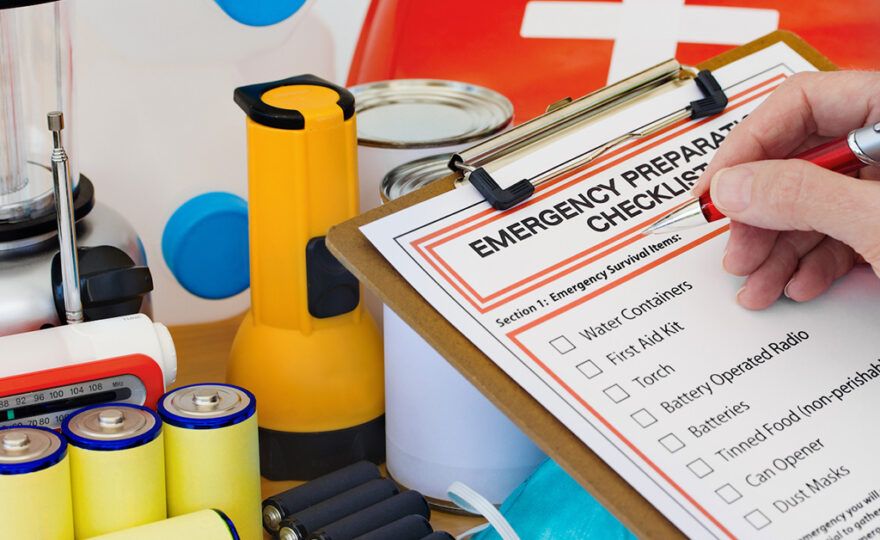Emergency kit checklist and supplies