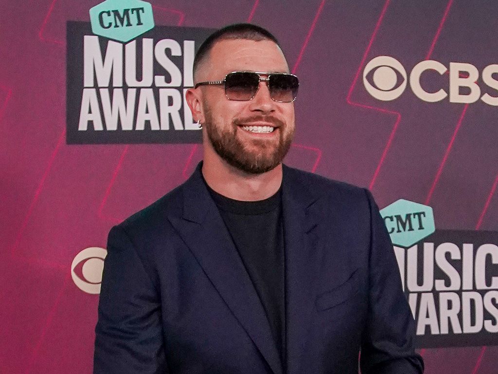Travis Kelce attends the 2023 CMT Music Awards at Moody Center on April 2, 2023 in Austin, Texas.