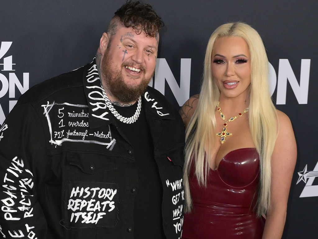 LOS ANGELES, USA. February 02, 2024: Jelly Roll and Bunny XO at the MusiCares Person of the Year Gala.