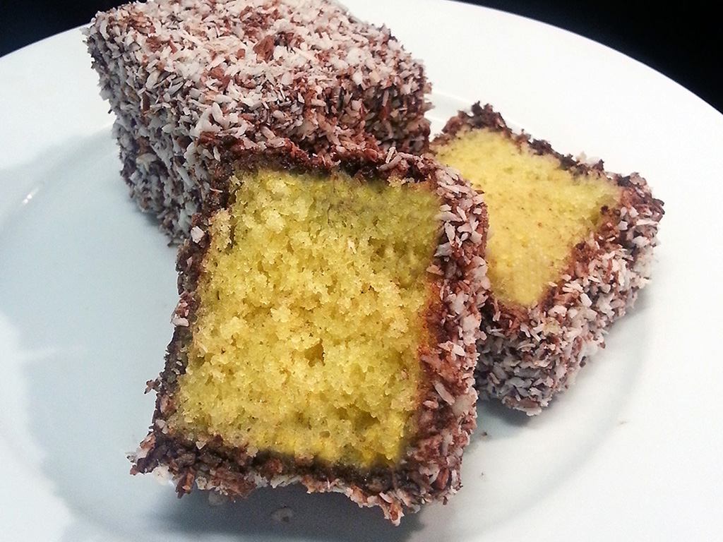 Mocha Flake Lamingtons