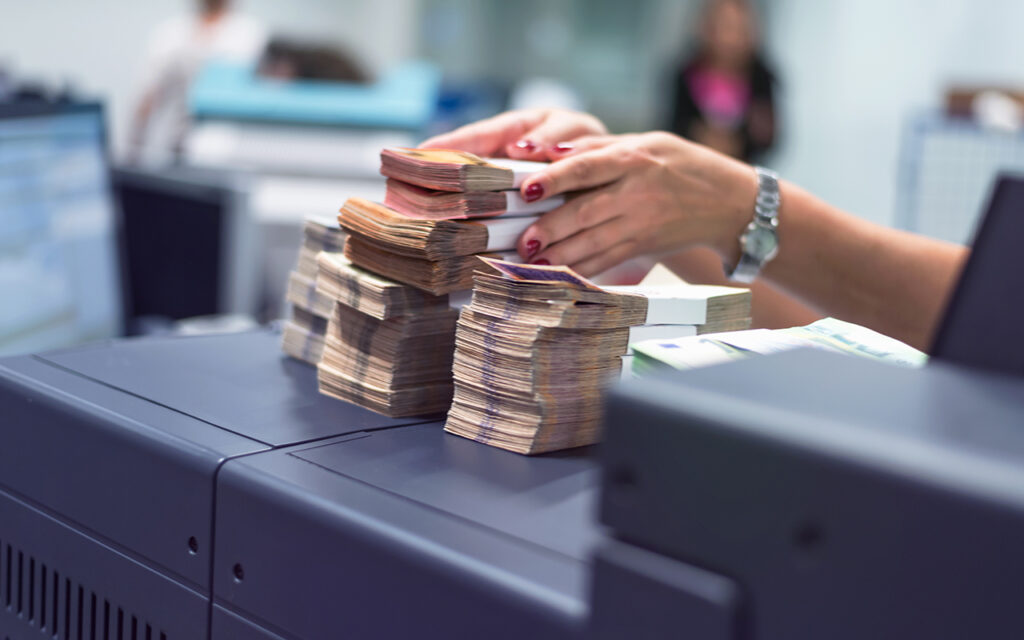 Money at the bank