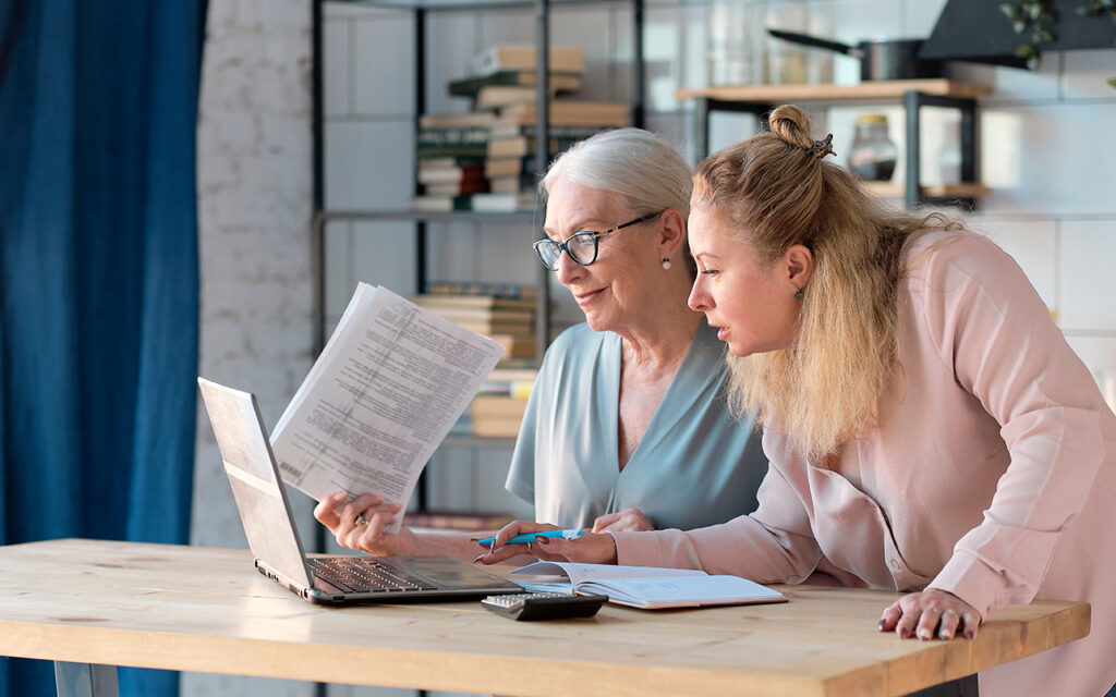 Women looking over paperwork