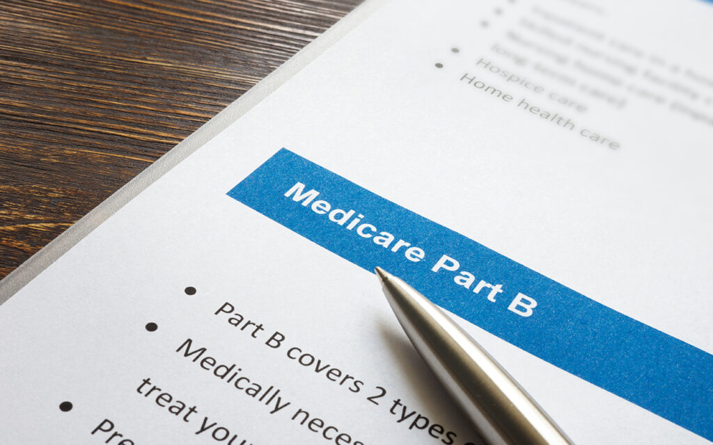 Paperwork about Medicare Part B