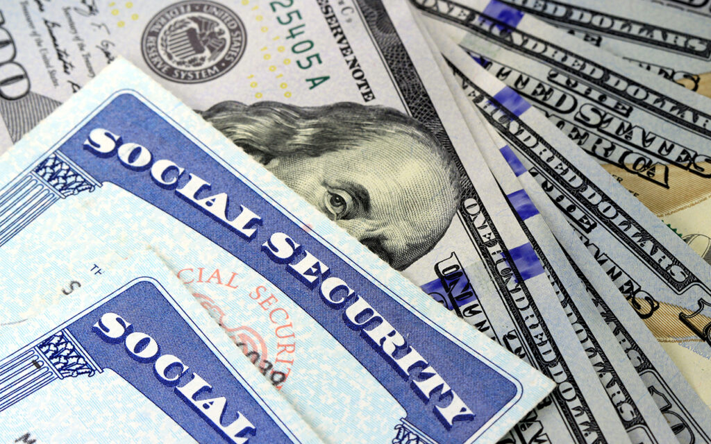 Social security cards and cash