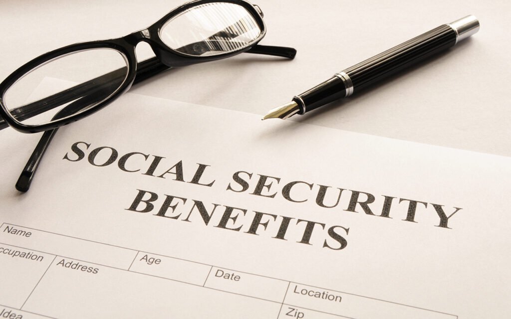 Social security benefits form