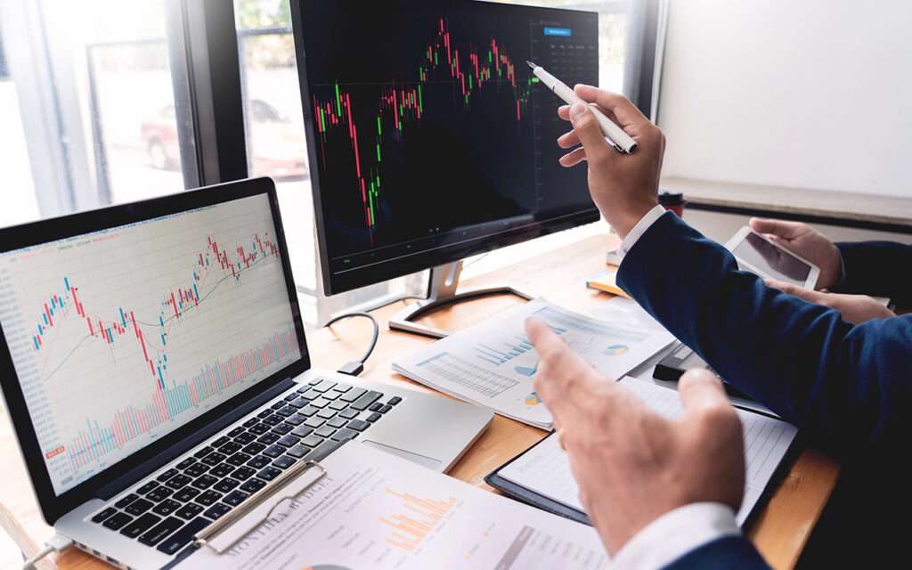 Stock market graphs