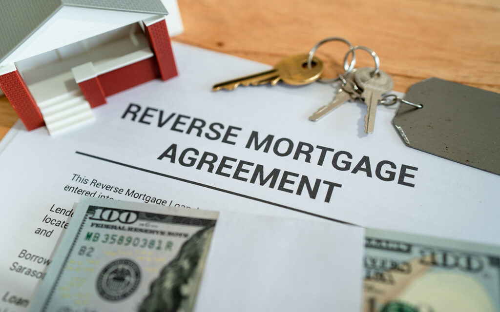 Paper labeled "Reverse mortgage agreement"