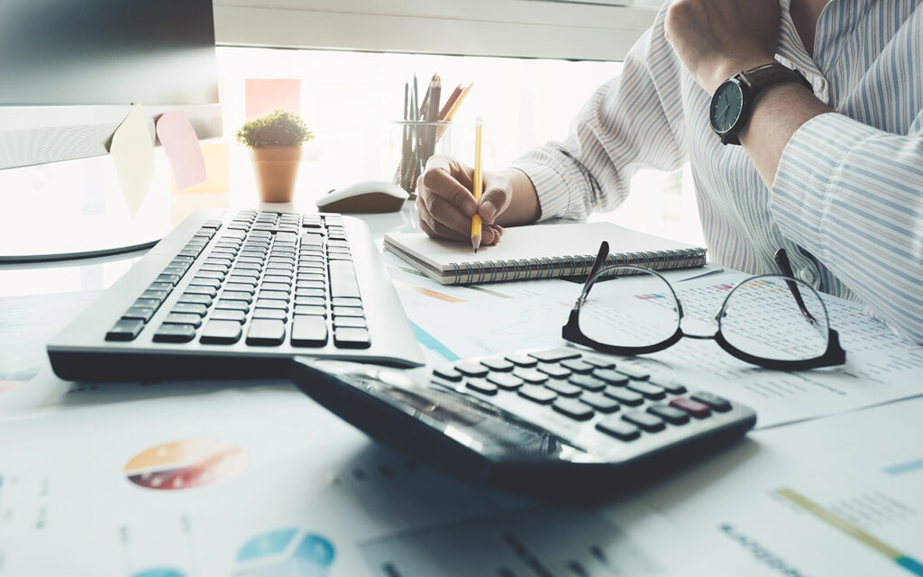 Man working at his desk