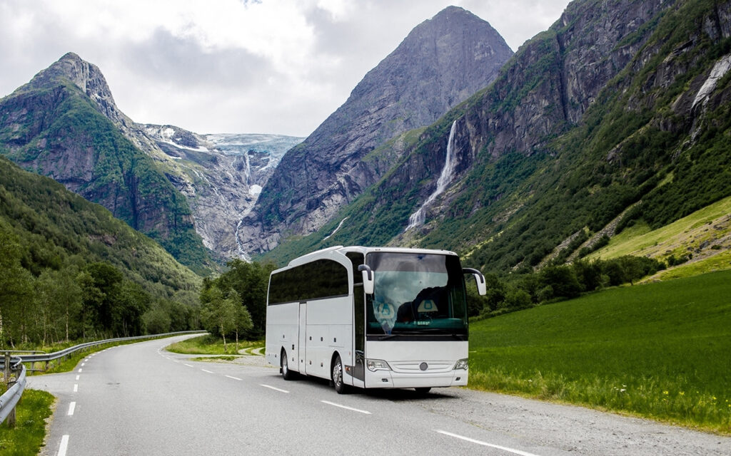 Bus on the road
