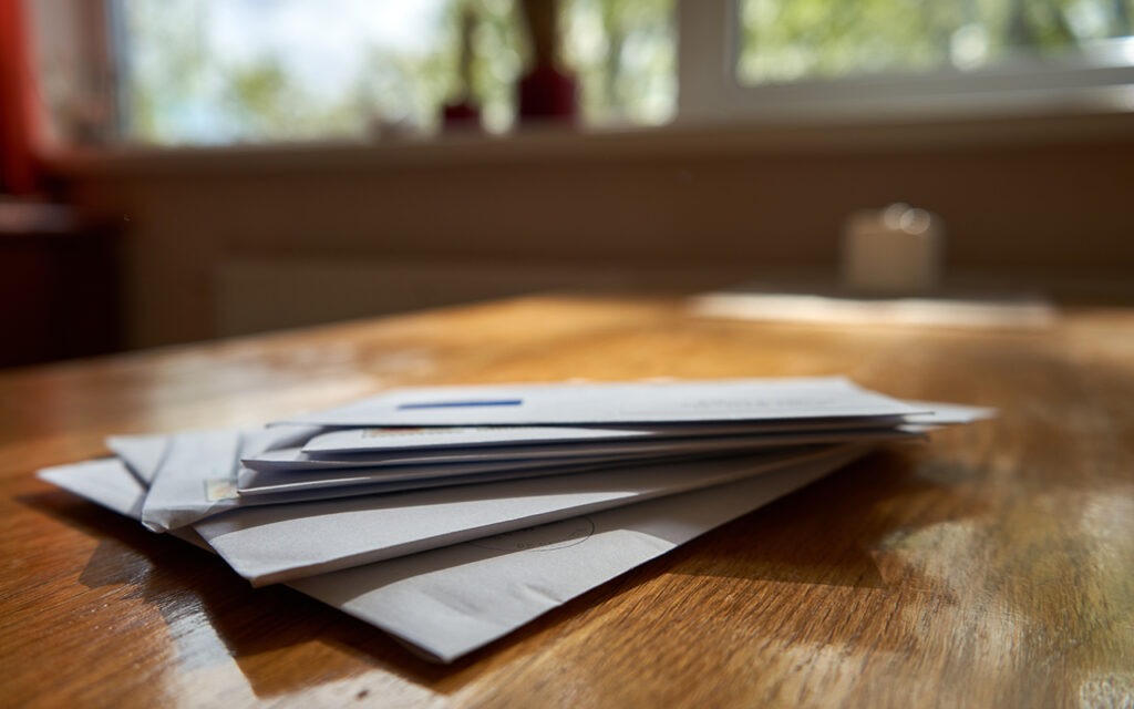 Pile of junk mail