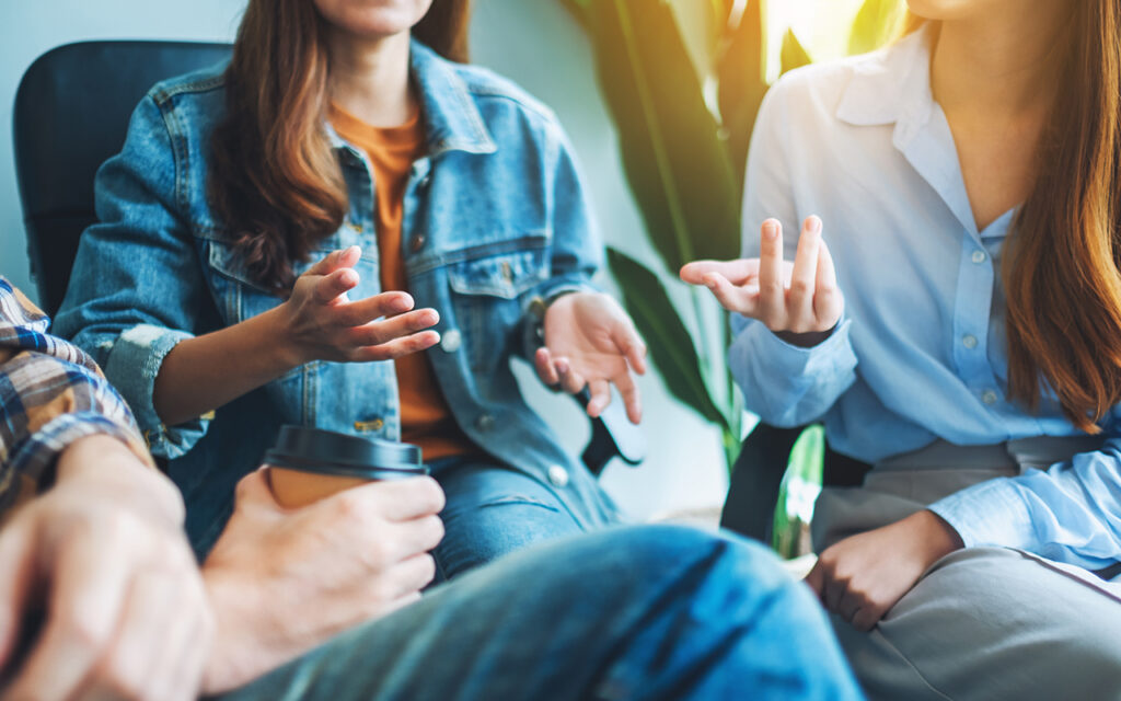 Group of people talking