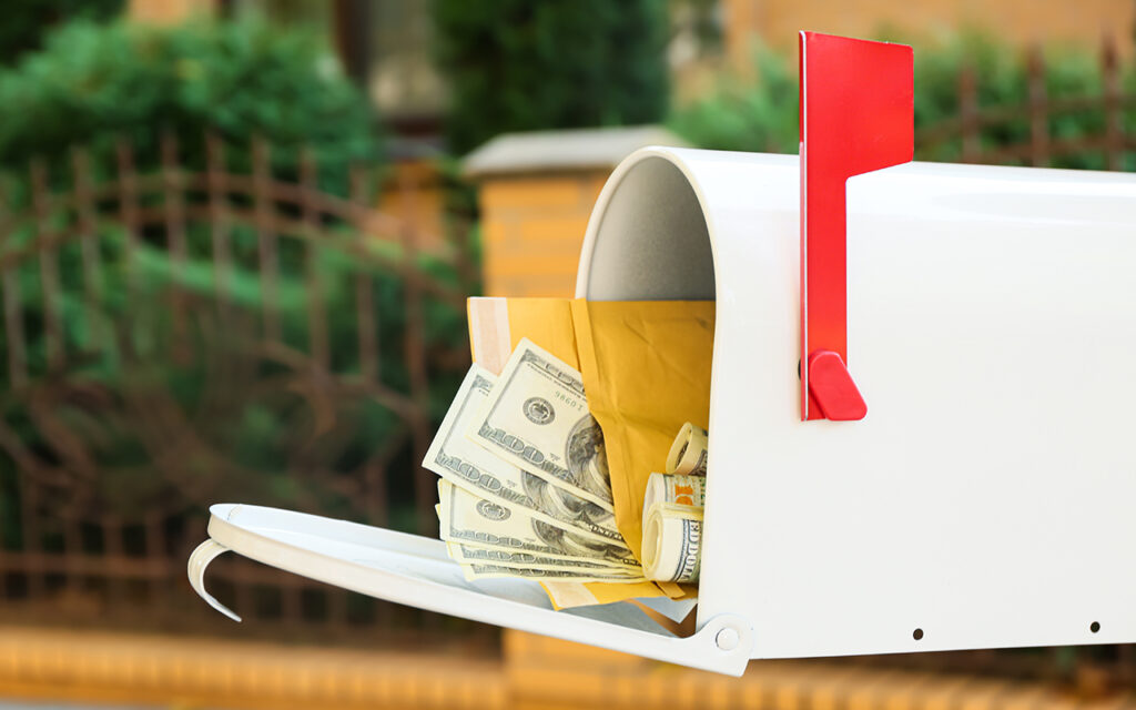 Money in the mail